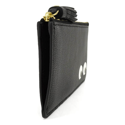 ANYA HINDMARCH レディース フラグメントケース ZIP CARD CASE EYES IN 142717 ブラック BLACK