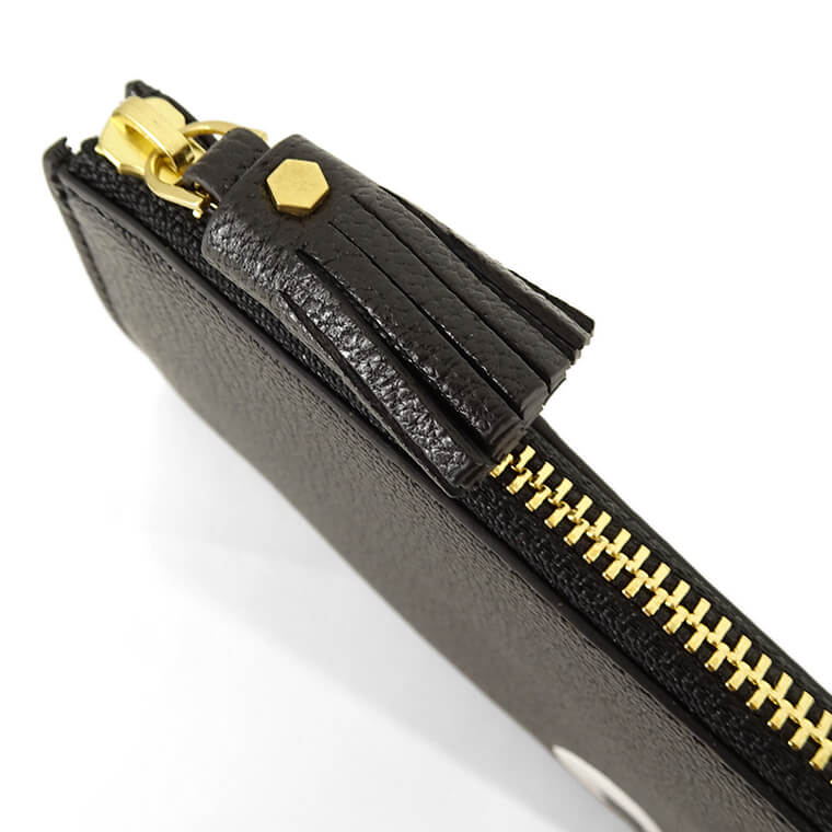 ANYA HINDMARCH レディース フラグメントケース ZIP CARD CASE EYES IN 142717 ブラック BLACK