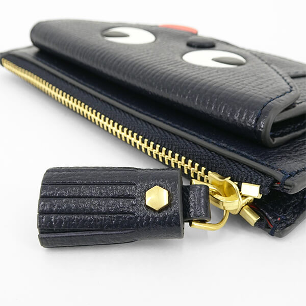 ANYA HINDMARCH レディース カードケース ZANY ZIPPED CARD CASE 142755 ネイビー MARIN