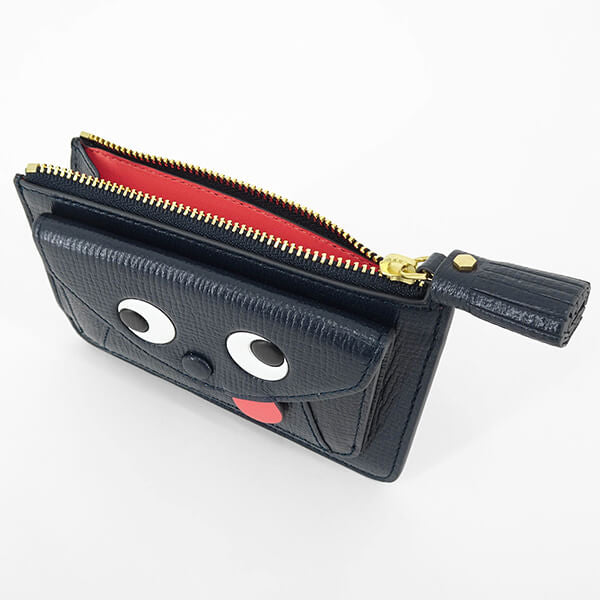 ANYA HINDMARCH レディース カードケース ZANY ZIPPED CARD CASE 142755 ネイビー MARIN