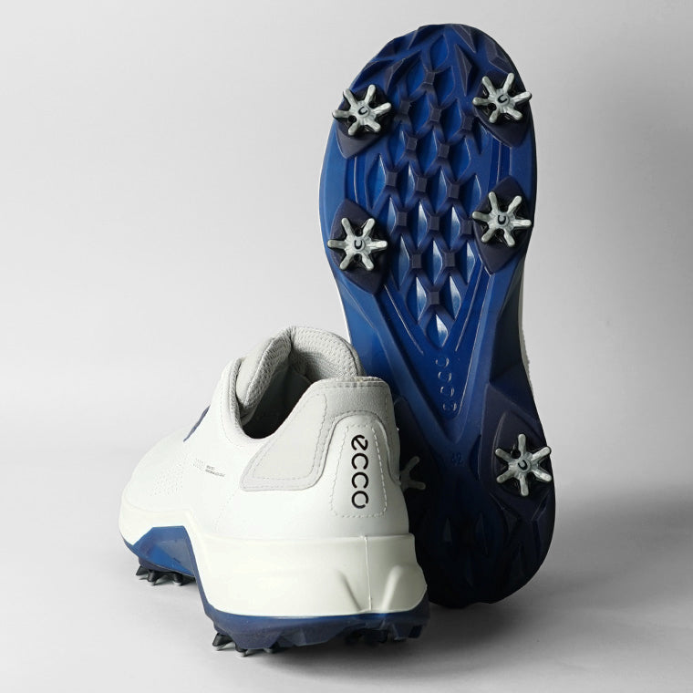 美品　値下げ中　　ECCO ゴルフシューズ ホワイト/ネイビー エコー ECCO メンズ ゴルフシューズ ホワイト ブルー – WORLDCLUB1989