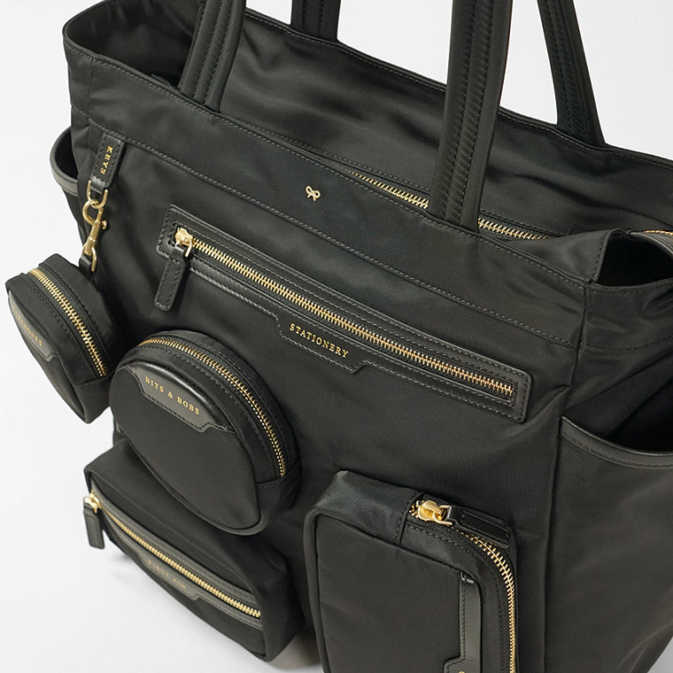 ANYA HINDMARCH レディース トートバッグ COMMUTER TOTE 157582 ブラック BLACK