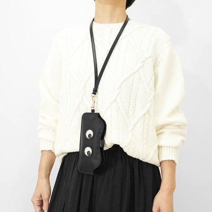 ANYA HINDMARCH レディース サングラスケース SUNGLASSES HOLDER EYES 180283 ブラック BLACK