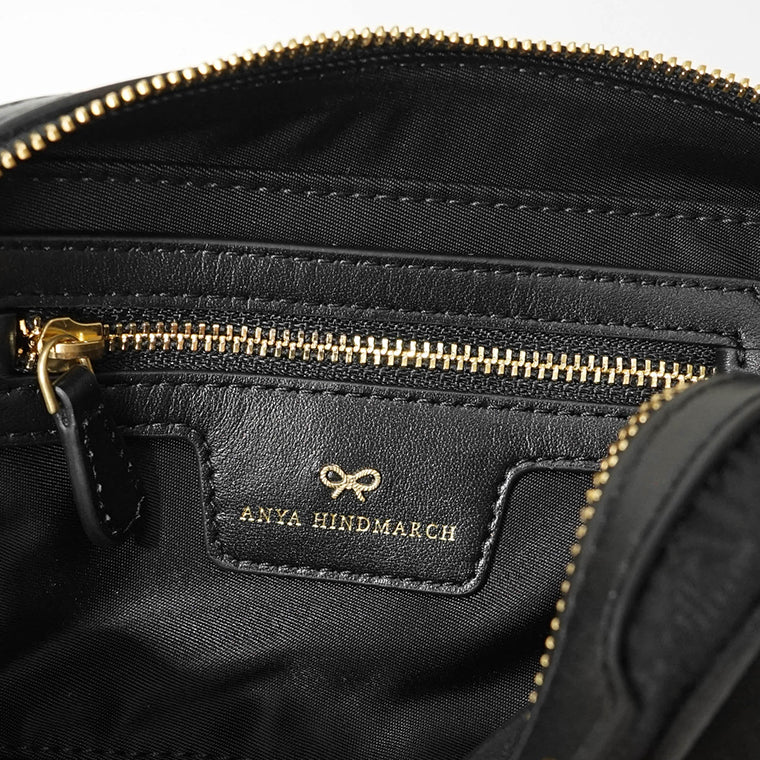 ANYA HINDMARCH レディース ポーチ LOGO IMPORTANT THINGS POUCH 180498 ブラック BLACK