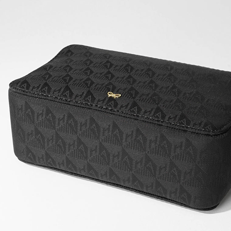 ANYA HINDMARCH レディース ポーチ LOGO IMPORTANT THINGS POUCH 180498 ブラック BLACK