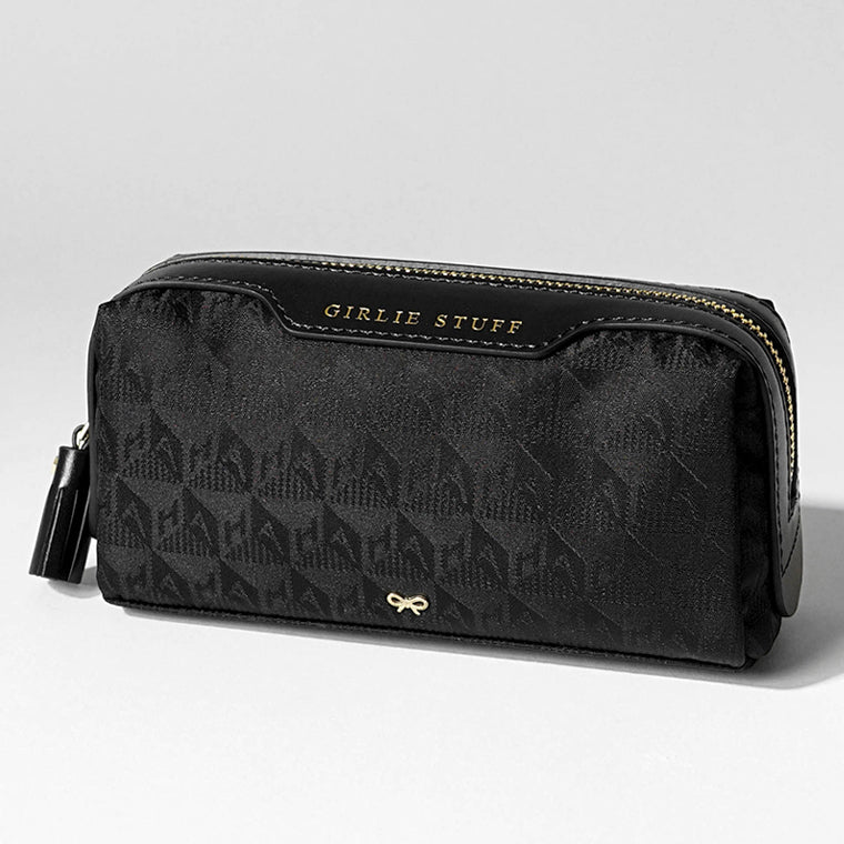 ANYA HINDMARCH レディース ポーチ GIRLIE STUFF IN BLACK AH LOGO 180535 ブラック BLACK
