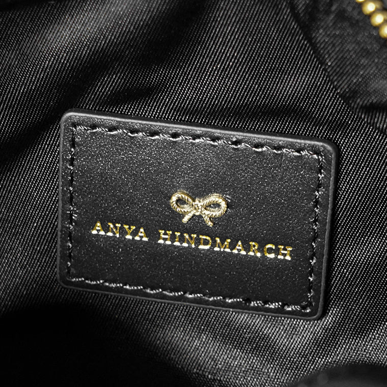 ANYA HINDMARCH レディース ポーチ GIRLIE STUFF IN BLACK AH LOGO 180535 ブラック BLACK