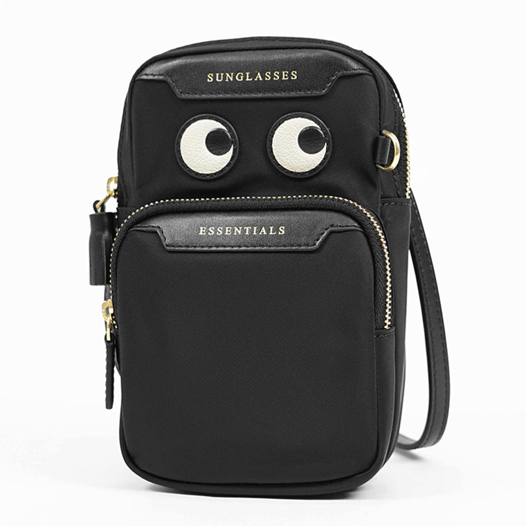 ANYA HINDMARCH レディース ショルダーバッグ ESSENTIALS CROSS BODY EYES 181631 ブラック BLACK