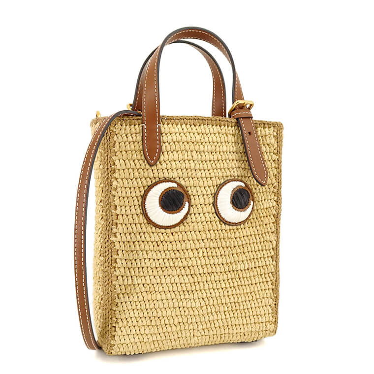 ANYA HINDMARCH レディース ショルダーバッグ EYES N S MINI TOTE BAG 189057 ナチュラル NATURAL