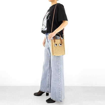 ANYA HINDMARCH レディース ショルダーバッグ EYES N S MINI TOTE BAG 189057 ナチュラル NATURAL