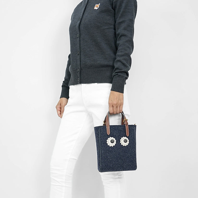 ANYA HINDMARCH レディース トートバッグ N S TOTE MINI EYES 193177 ネイビー シダー NAVY CEDAR