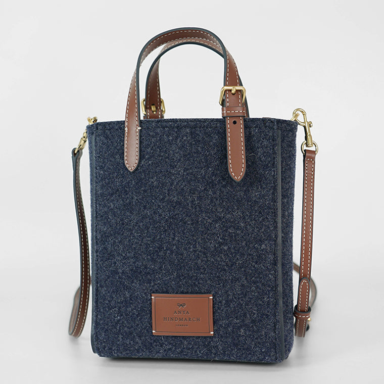 Anya Hindmarch トートバッグ ネイビー 中古・古着通販】ANYA HINDMARCH (アニヤハインドマーチ) EYES