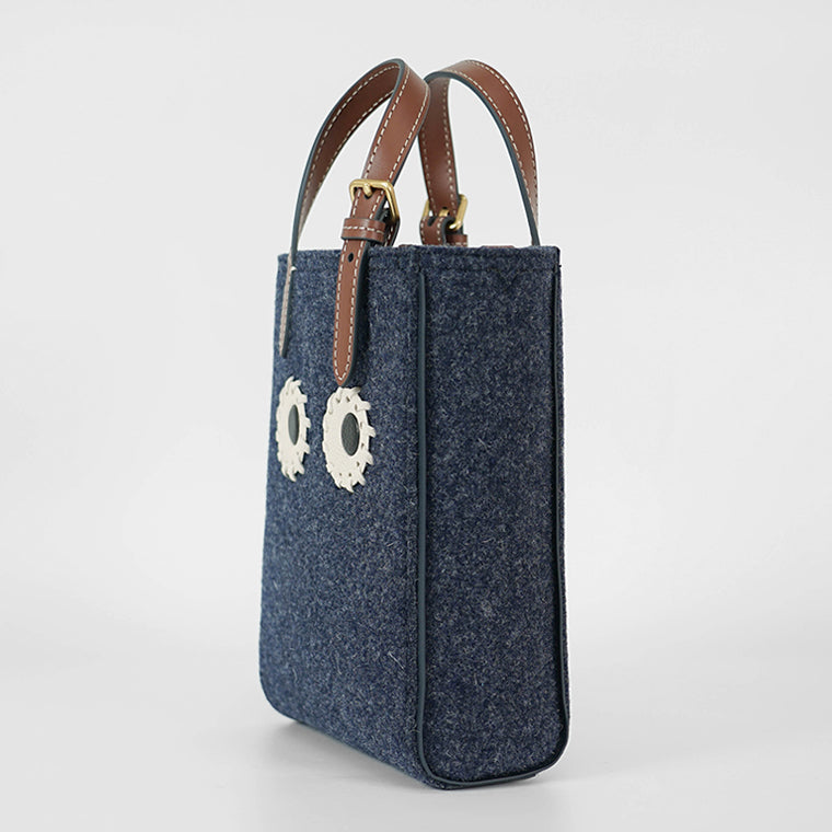 ANYA HINDMARCH レディース トートバッグ N S TOTE MINI EYES 193177 ネイビー シダー NAVY CEDAR