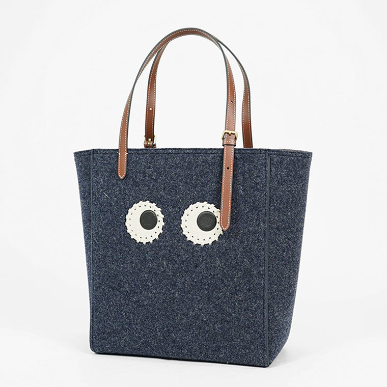 ANYA HINDMARCH レディース トートバッグ N S TOTE SMALL EYES 193184 ネイビー シダー NAVY CEDAR