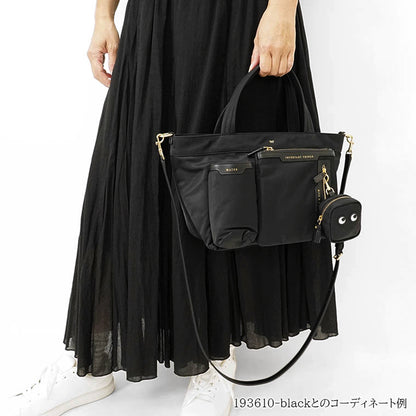 ANYA HINDMARCH レディース バッグ E W TOTE MINI MULTI POCKET 193474 ブラック BLACK