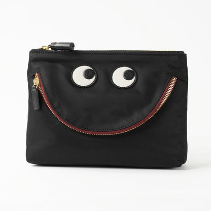 ANYA HINDMARCH レディース ポーチ POUCH HAPPY EYES 193559 ブラック BLACK