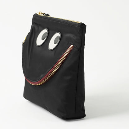 ANYA HINDMARCH レディース ポーチ POUCH HAPPY EYES 193559 ブラック BLACK