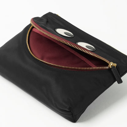 ANYA HINDMARCH レディース ポーチ POUCH HAPPY EYES 193559 ブラック BLACK