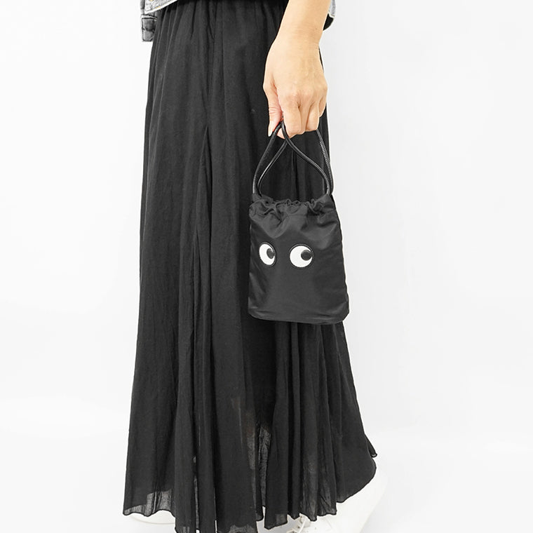 ANYA HINDMARCH レディース ポーチ EYES DRAWSTRING POUCH 193566 ブラック BLACK