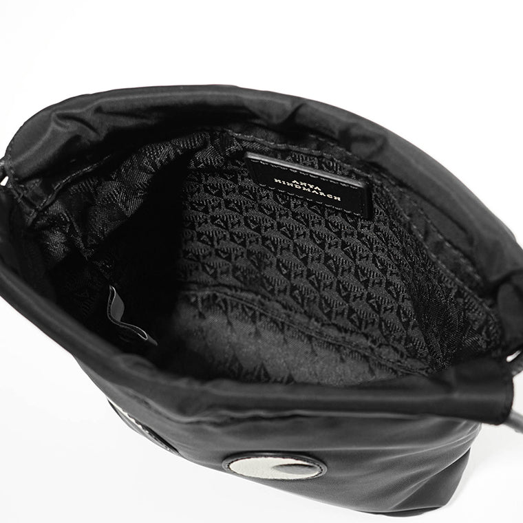 ANYA HINDMARCH レディース ポーチ EYES DRAWSTRING POUCH 193566 ブラック BLACK