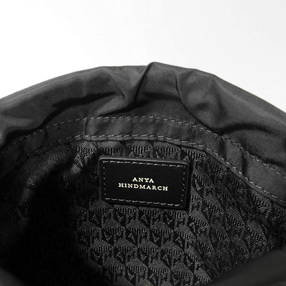 ANYA HINDMARCH レディース ポーチ EYES DRAWSTRING POUCH 193566 ブラック BLACK