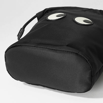 ANYA HINDMARCH レディース ポーチ EYES DRAWSTRING POUCH 193566 ブラック BLACK