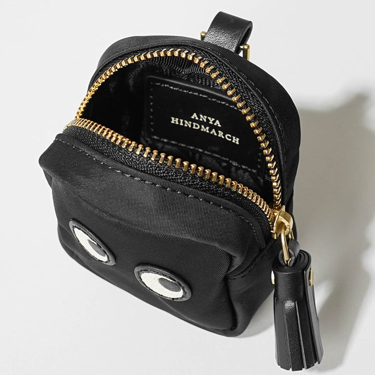 ANYA HINDMARCH レディース イヤホンポーチ EAR PODS POUCH EYES 193610 ブラック BLACK