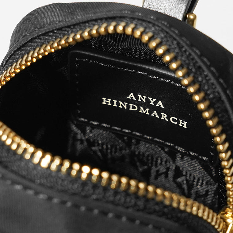ANYA HINDMARCH レディース イヤホンポーチ EAR PODS POUCH EYES 193610 ブラック BLACK