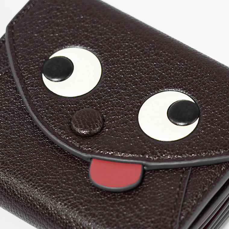 ANYA HINDMARCH レディース 3つ折り財布 ZANY MINI TRI FOLD WALLET 195584 ダークブラウン GRAPE