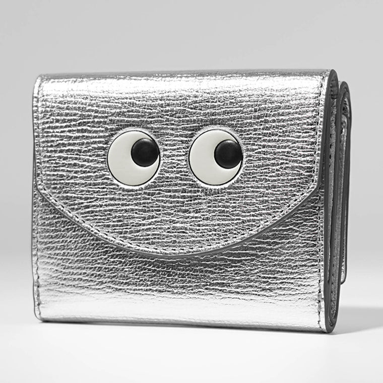 ANYA HINDMARCH レディース 3つ折り財布 MINI TRIFOLD EYES 195638 シルバー SILVER