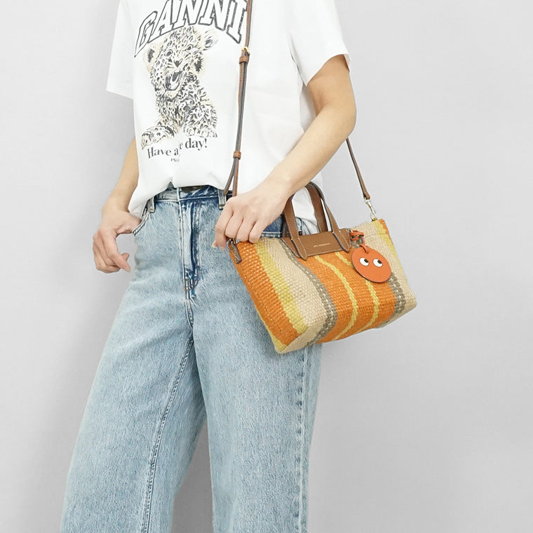 ANYA HINDMARCH レディース トートバッグ TOTE X S 197212 オレンジ系 ORANGE MULTI STRIPED