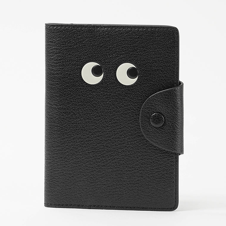ANYA HINDMARCH レディース パスポートケース PASSPORT CASE EYES 199025 ブラック BLACK