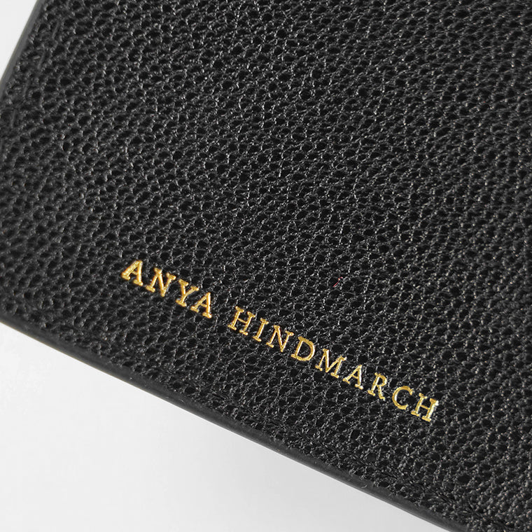 ANYA HINDMARCH レディース パスポートケース PASSPORT CASE EYES 199025 ブラック BLACK