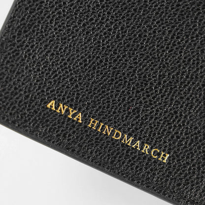 ANYA HINDMARCH レディース パスポートケース PASSPORT CASE EYES 199025 ブラック BLACK