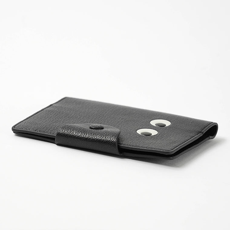 ANYA HINDMARCH レディース パスポートケース PASSPORT CASE EYES 199025 ブラック BLACK