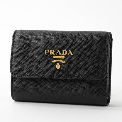 PRADA レディース 3つ折り財布 SAFFIANO METAL 1MH025 QWA NERO ブラック F0002
