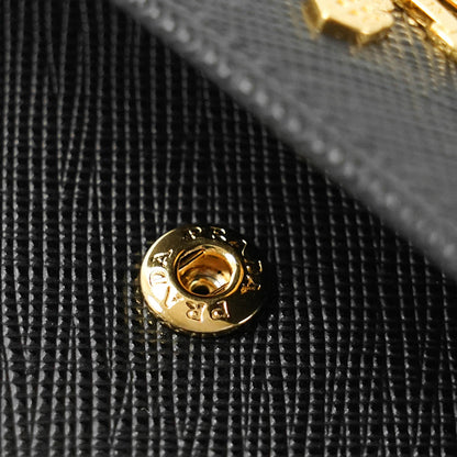 PRADA レディース 3つ折り財布 SAFFIANO METAL 1MH025 QWA NERO ブラック F0002