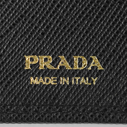 PRADA レディース 3つ折り財布 SAFFIANO METAL 1MH025 QWA NERO ブラック F0002