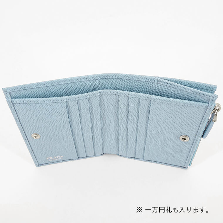 PRADA レディース 2つ折り財布 SAFFIANO TRIANGLE 1ML050 QHH 3カラー