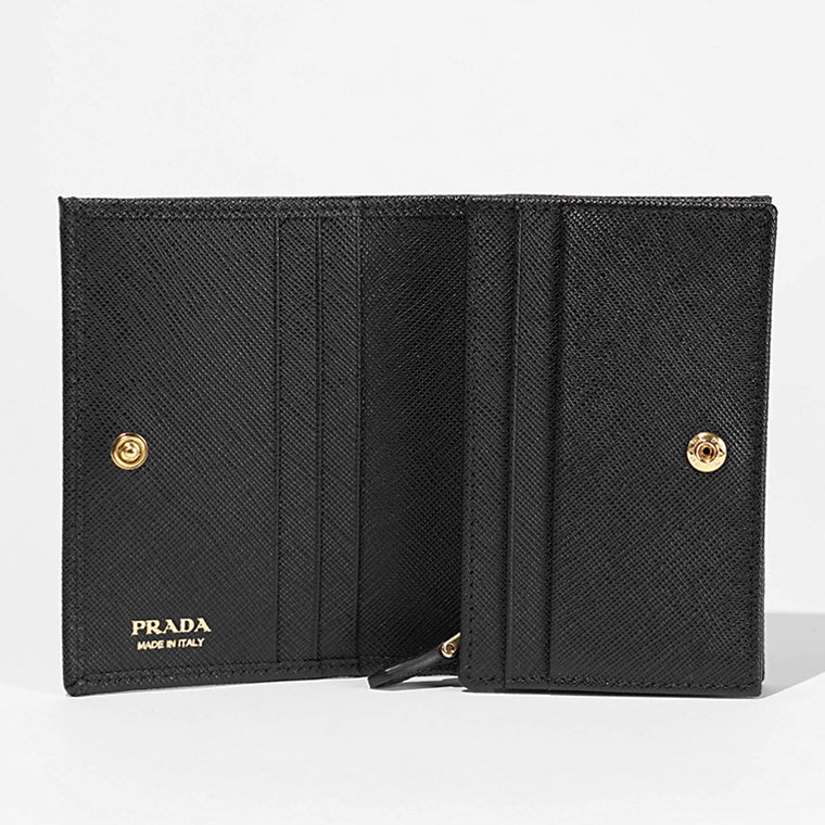 【SUMMER FINAL SALE】 PRADA レディース 2つ折り財布 SAFFIANO TRIANG 1MV021 QHH 2カラー