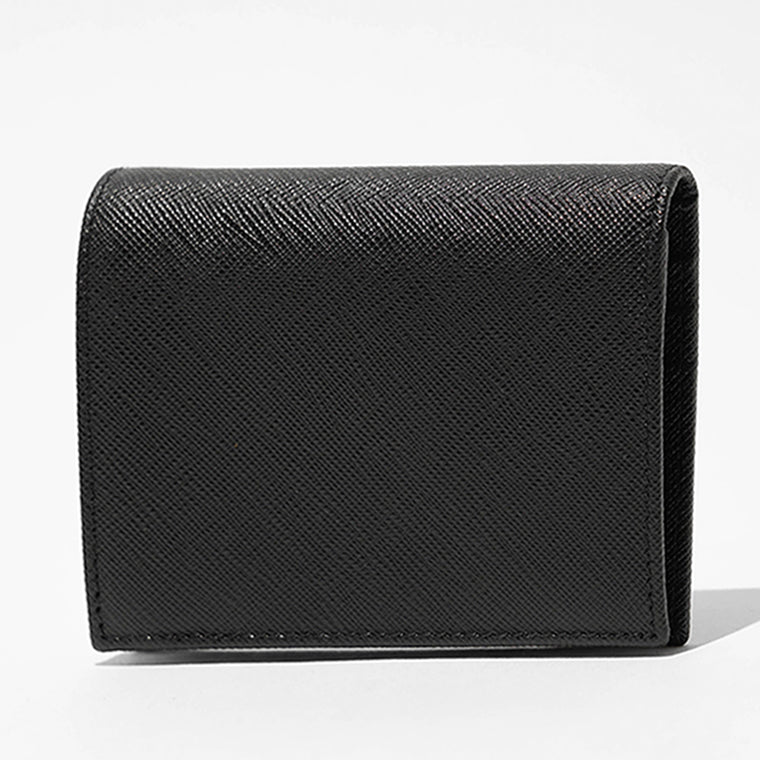 【SUMMER FINAL SALE】 PRADA レディース 2つ折り財布 SAFFIANO TRIANG 1MV204 QHH NERO ブラック F0002