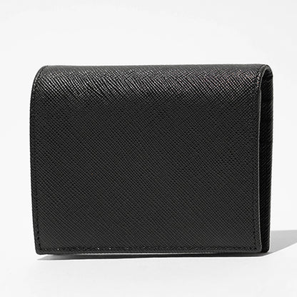【SUMMER FINAL SALE】 PRADA レディース 2つ折り財布 SAFFIANO TRIANG 1MV204 QHH NERO ブラック F0002