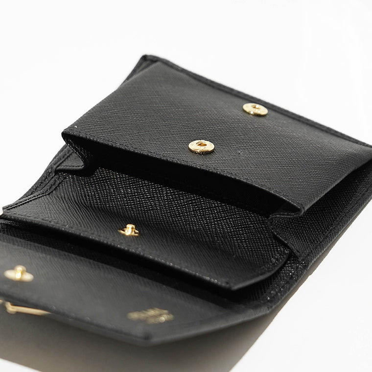 【SUMMER FINAL SALE】 PRADA レディース 2つ折り財布 SAFFIANO TRIANG 1MV204 QHH NERO ブラック F0002