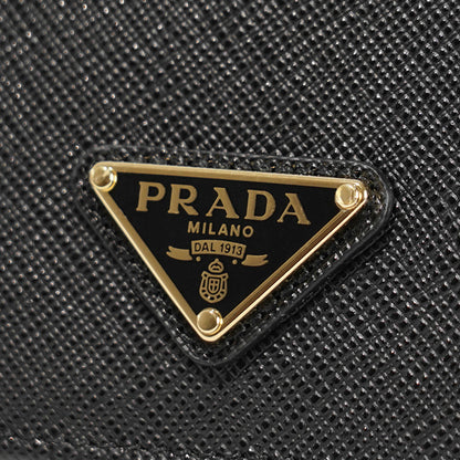 【SUMMER FINAL SALE】 PRADA レディース 2つ折り財布 SAFFIANO TRIANG 1MV204 QHH NERO ブラック F0002