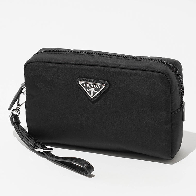 【SUMMER FINAL SALE】 PRADA レディース メンズ ポーチ VELA SMALL Re-Nylon POUCH 1NS021 R067 NERO ブラック F0002