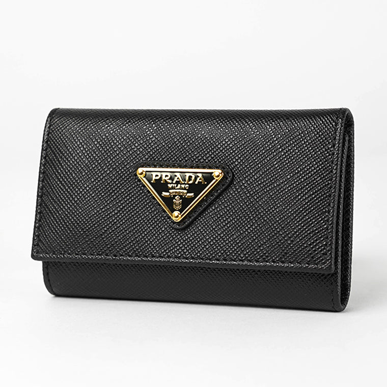 PRADA レディース メンズ キーケース SAFFIANO TRIANG 1PG004 QHH NERO ブラック F0002