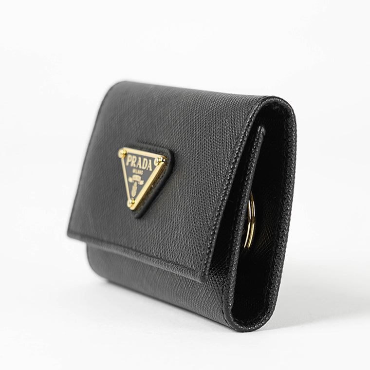 PRADA レディース メンズ キーケース SAFFIANO TRIANG 1PG004 QHH NERO ブラック F0002