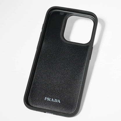 PRADA レディース メンズ iPhone 15 Pro 専用ケース SAFFIANO TRIANG 1ZH181 QHH NERO ブラック F0002