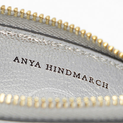 ANYA HINDMARCH レディース フラグメントケース ZIP CARD CASE HORSE 204750 シルバー SILVER