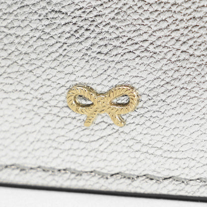 ANYA HINDMARCH レディース フラグメントケース ZIP CARD CASE HORSE 204750 シルバー SILVER